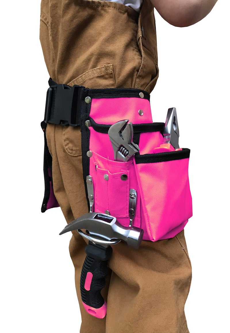 DIY jr My First Tool Set - PINK by DIY Jr. - Real Tool Set for Kids Pink Tools for Girls Toolbelt Child-sized Tools Complete Tool Set for Girls Tools for Small Hands - Image 3