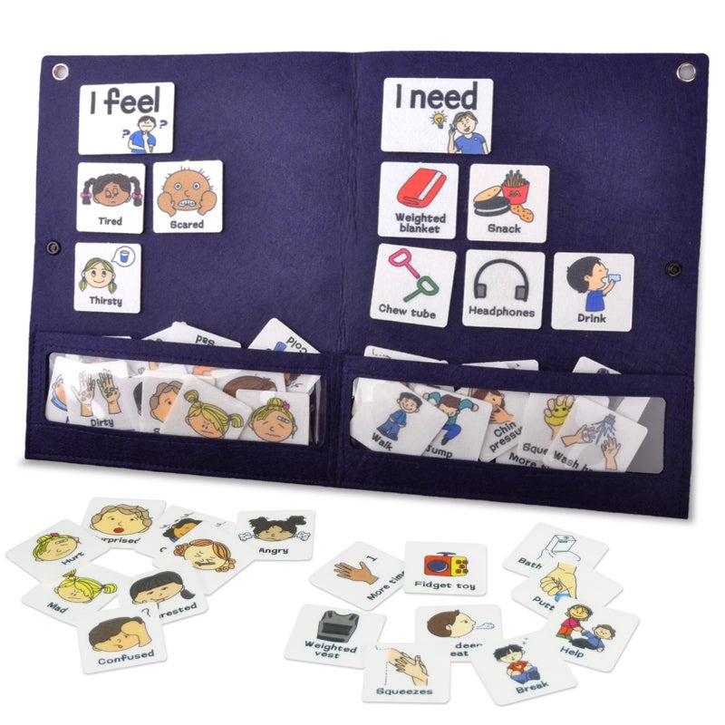 CHEFAN Feelings Chart, Calm Down Corner Supplies, Daycare Essentials, Social Emotional Learning Activities, Autism Learning Materials, ADHD Tools for Classroom Daycare & Home - Image 1