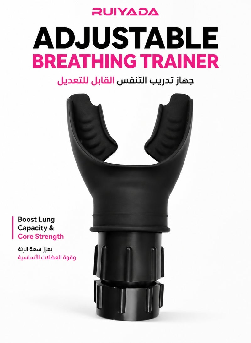 RUIYADA Spirometry Breathing Exercise Device, Lung Exerciser Device with Adjustable Resistance, Boost Lung Capacity & Abdominal Strength, Inspiratory Muscle Trainer Device O2 Lung Trainer - Image 1