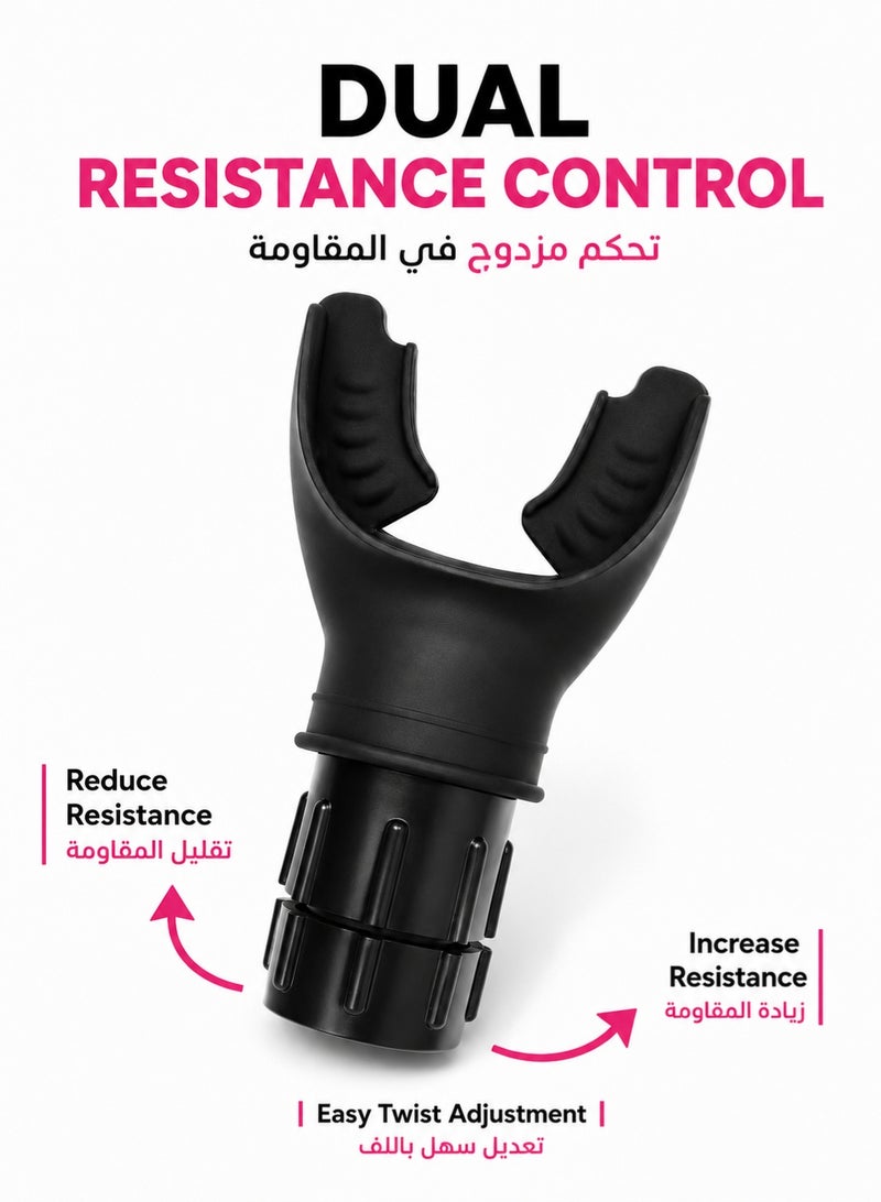 RUIYADA Spirometry Breathing Exercise Device, Lung Exerciser Device with Adjustable Resistance, Boost Lung Capacity & Abdominal Strength, Inspiratory Muscle Trainer Device O2 Lung Trainer - Image 2