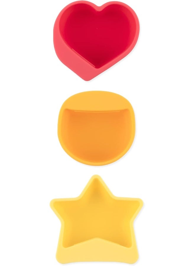 Bumkins Baby Silicone Little Dippers for Baby Bowls, Sauce Dish, Attaches to Dishes and Plates, Holds Dip and Sauce, Baby Led Weaning for Babies 6 Months (3-Pack) - Image 1