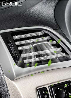 GROIC 8 Pcs Bling Car Stickers, Self Adhesive Bling Car Interior Accessories, Diamond Rhinestone Car Decoration Strip, Bling Car Interior Accessories  - Image 2