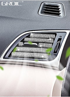 GROIC 8 Pcs Bling Car Stickers, Self Adhesive Bling Car Interior Accessories, Diamond Rhinestone Car Decoration Strip, Bling Car Interior Accessories  - Image 3