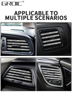 GROIC 8 Pcs Bling Car Stickers, Self Adhesive Bling Car Interior Accessories, Diamond Rhinestone Car Decoration Strip, Bling Car Interior Accessories  - Image 5