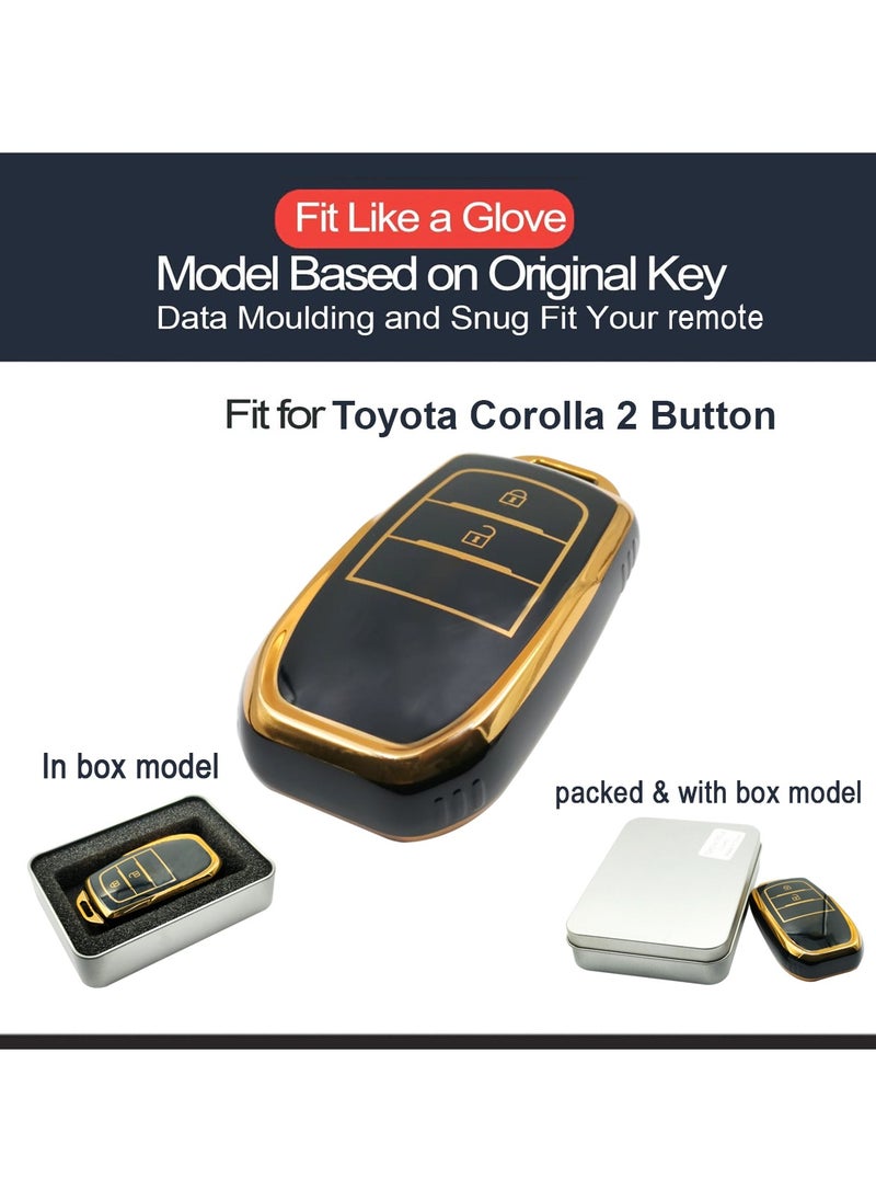TOYOTA - Corolla 2 Button Remote Control Fob Cover Flip Remote Key Shell Case - Image 1