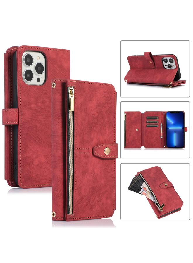 زبون جراب لهاتف iPhone 13 Pro Dream 9 - محفظة بطاقات بسحاب من الجلد - Image 1