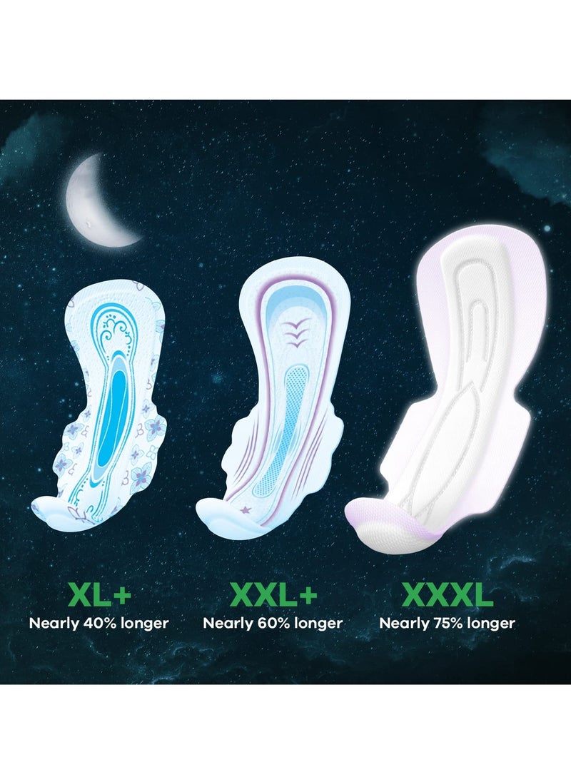 Whisper SANITARY PADS, 10 XXXL PADS, UPTO 0% LEAKS ALL NIGHT LONG, FOR HEAVY FLOW, 75% LONGER & WIDER BACK, COMFORTABLE CUSHIONY SOFT WINGS, DISPOSABLE WRAPPER  - Image 2