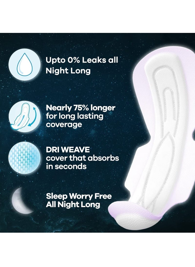Whisper SANITARY PADS, 10 XXXL PADS, UPTO 0% LEAKS ALL NIGHT LONG, FOR HEAVY FLOW, 75% LONGER & WIDER BACK, COMFORTABLE CUSHIONY SOFT WINGS, DISPOSABLE WRAPPER  - Image 5