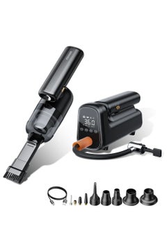 ESSAGER F19 Plus 5-in-1 Cordless Vacuum Cleaner & Air Compressor | 8000PA Suction Power, 4000mAh Power Bank, 150PSI Auto Inflation, HEAP Filter, USB-C Rechargeable | Portable Car Tyre Inflator & Handheld Cleaner for Home, Car, Office  - Image 1