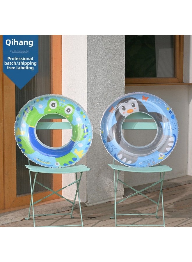 general Cartoon Children Swimming Ring Thickened Double Layer Water Inflatable Baby Underarm Ring Adult Retro Striped Swimming Ring Wholesale-Outer Diameter After Inflation:80#(suitable For Teenagers)-Insid - Image 2
