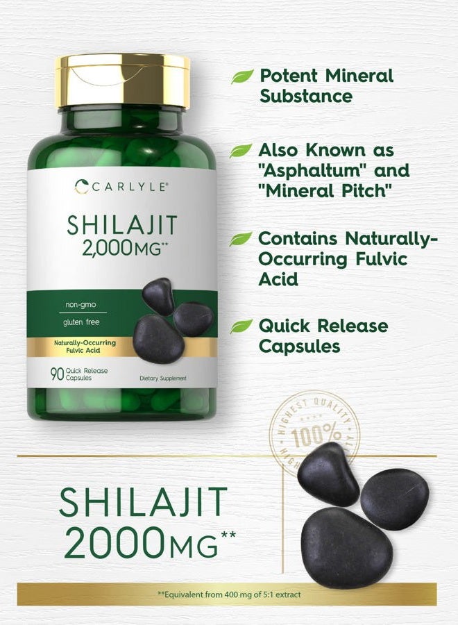 Carlyle Shilajit Capsules | 2000mg | 90 Count | Non-GMO and Gluten Free Supplement - Image 3