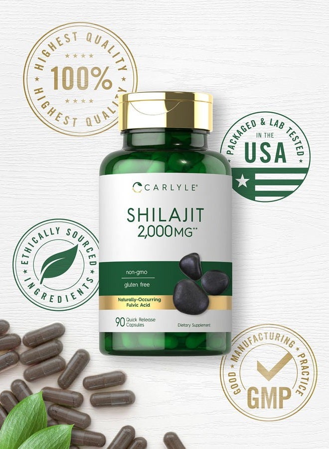 Carlyle Shilajit Capsules | 2000mg | 90 Count | Non-GMO and Gluten Free Supplement - Image 5