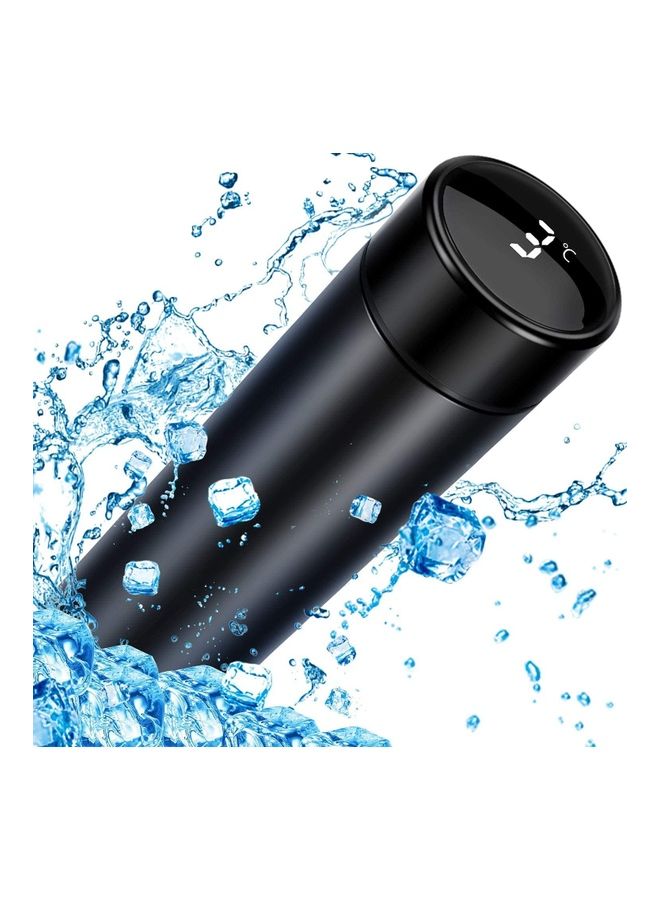 XiuWoo Intelligent Temperature Display Vacuum Insulated Water Bottle Black 500ml - Image 1