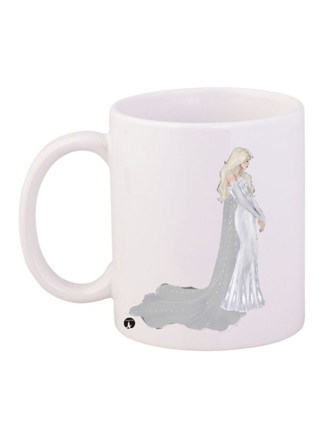 RYN Printed Ceramic Coffee Mug White/Grey