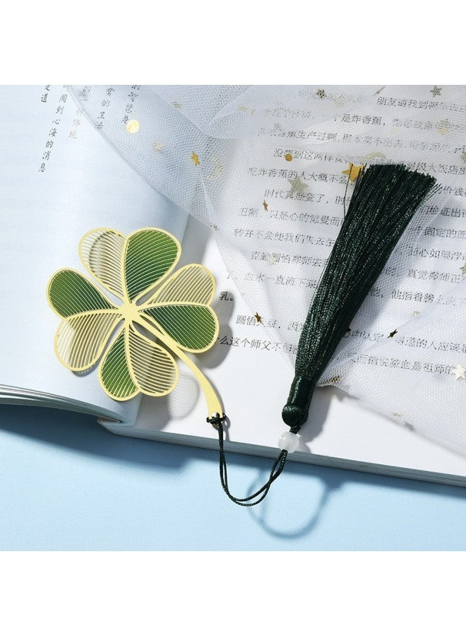 HELPS Creative Metal Painted Bookmark Chinese Style Brass Tassel Retro Student Exquisite Gift Bookmark - Image 1
