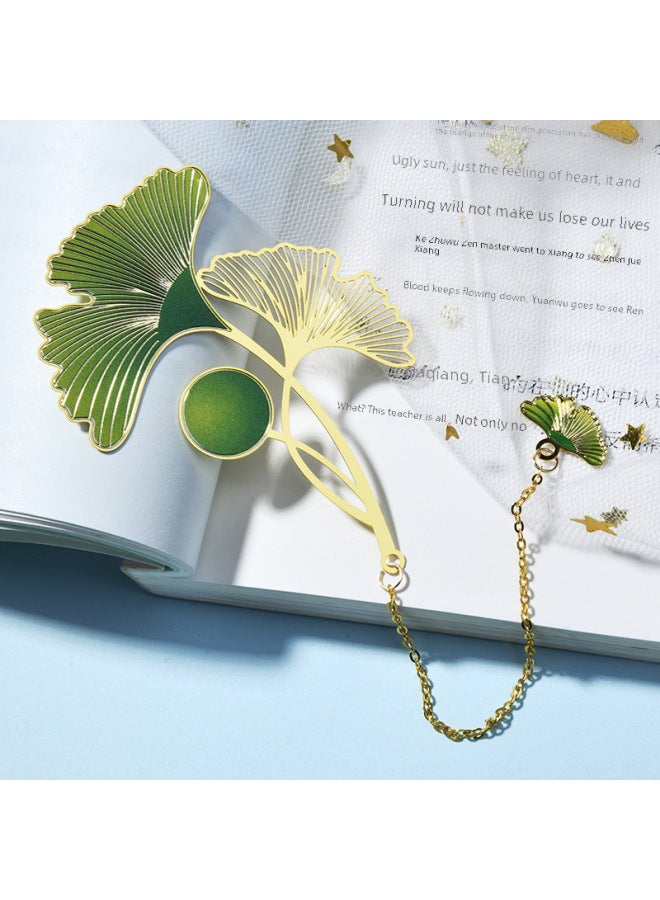 HELPS Creative Metal Painted Bookmark Chinese Style Brass Tassel Retro Student Exquisite Gift Bookmark - Image 4