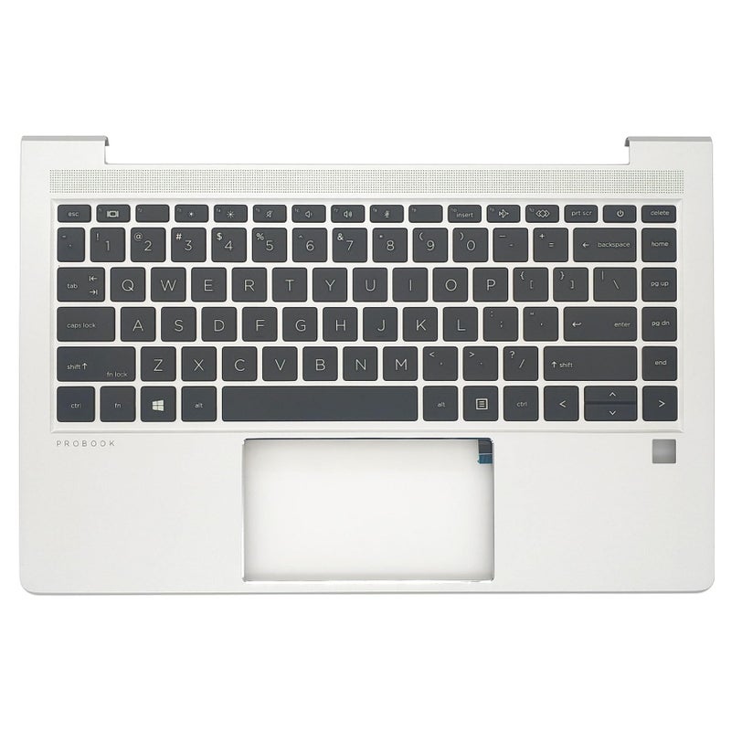 WWGTMC Replacement Upper Case Palmrest for HP Probook 440 G10 Series Laptop US Layout Keyboard Assembly Top Cover N42406001 Silver - Image 2