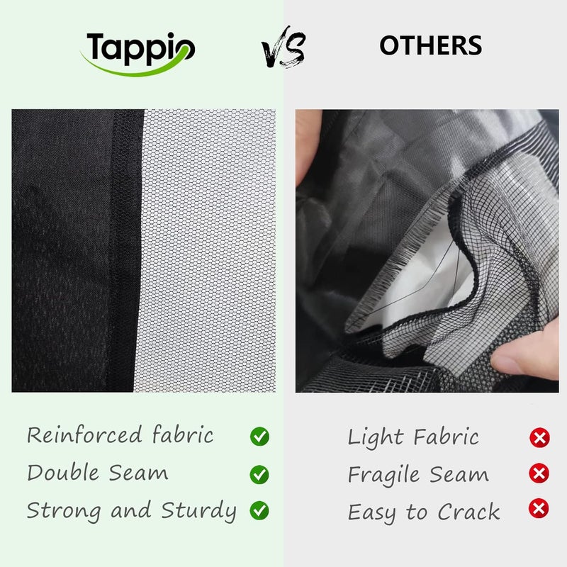 Tappio PCAFRS Mosquito Net with Zipper for Outdoor Camping Mosquito Net DIY Canopy Screen Wall Outdoor Mosquito Net for 10 x 10' Patio Gazebo and Tent (Only Mosquito Net Outdoor Tent Not Including) - Image 4