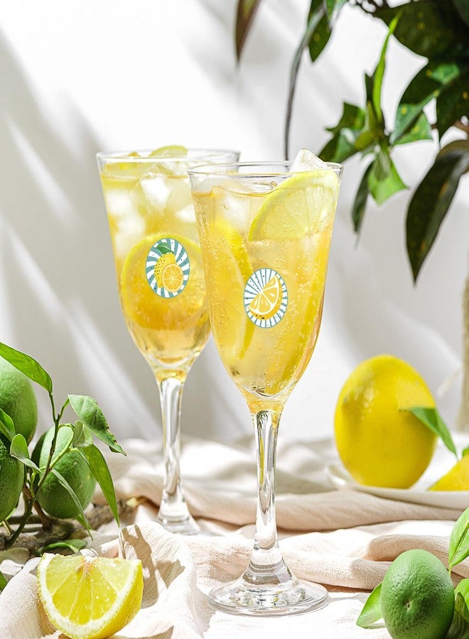 BLSUREFYX 1200 Pcs Lemon Stickers 1 Inch Round Self-Adhesive Roll up Lemonade Stickers 8 Different Design Sticker for Lemonade Stand Decorations Business Card Envelope Seals Lemon Party Favours - Image 4