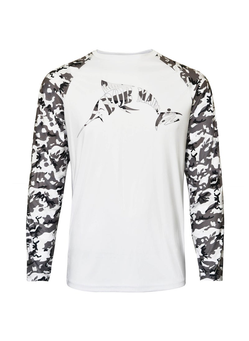 BOB MARLIN - Marlin Performance Shirt Bob Camo Grey-Large - Image 1