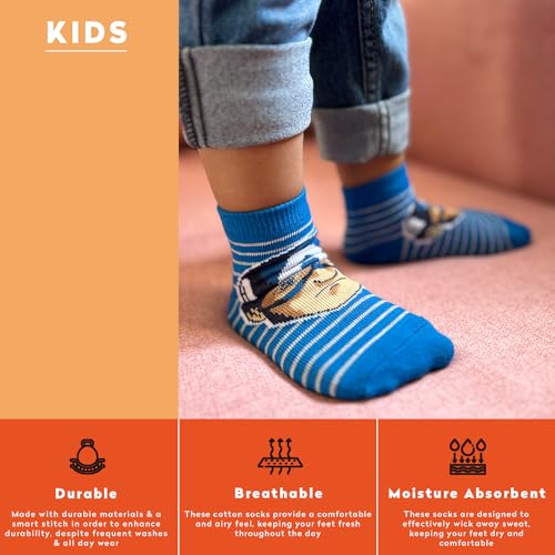 Supersox Ankle Disney Avenger Socks For Kids,Made With Breathable,Anti Odour & Moisture Absorbent Combed Cotton Ankle Length With A Extra Durable Welt,Ideal For All Day Wear(Pack Of 5),Multicolour - Image 5