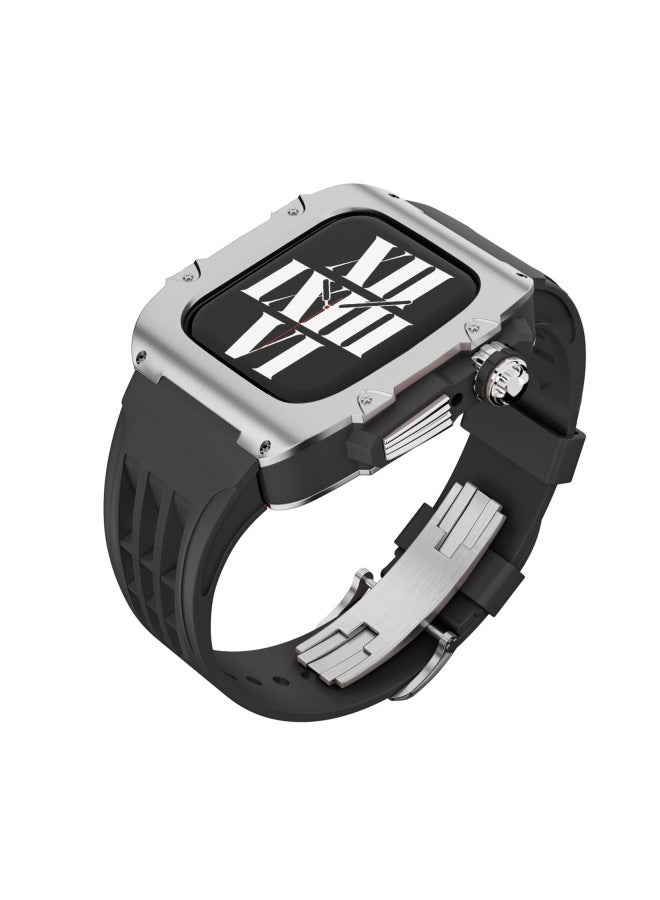 Apple Watch Modified Case For Apple Watch S9 Stainless Steel Case Silicone Strap Rm Richard - Image 5