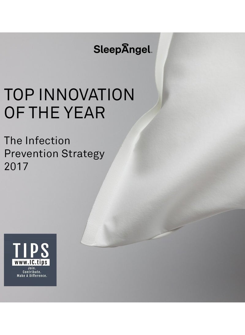 SleepAngel Microfibre Pillow with a Filter - 100% Anti-Allergic, Dust-Free, Waterproof - Classic Soft Pillow - Side, Back, Stomach Sleepers  - Image 5