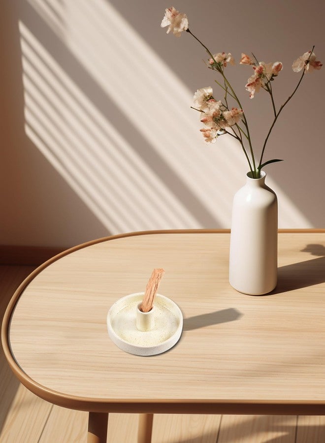 Lestino Palo Santo Holder, Ceramic Incense Burner for Palo Santo Wood or Scented Incense Stick, Beige - Image 3