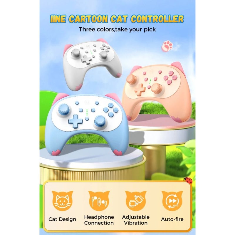 Iine Cartoon Kitten L416 Wireless Gamepad Controller, Pink - Image 5