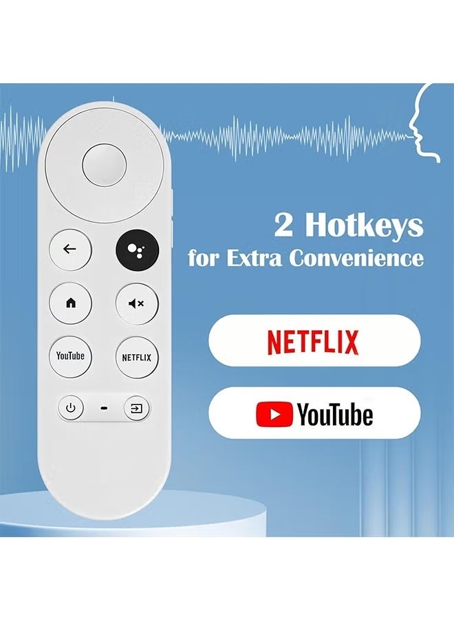 استبدال التحكم الصوتي عن بعد لمحرك جوجل 4k تدفق الثلج مشغل الوسائط، تحكم عن بعد للبث الكرومي مع تلفزيون جوجل HD/4K، استبدال أجهزة التحكم الصوتية عن بعد (التحكم عن بعد فقط) - Image 2