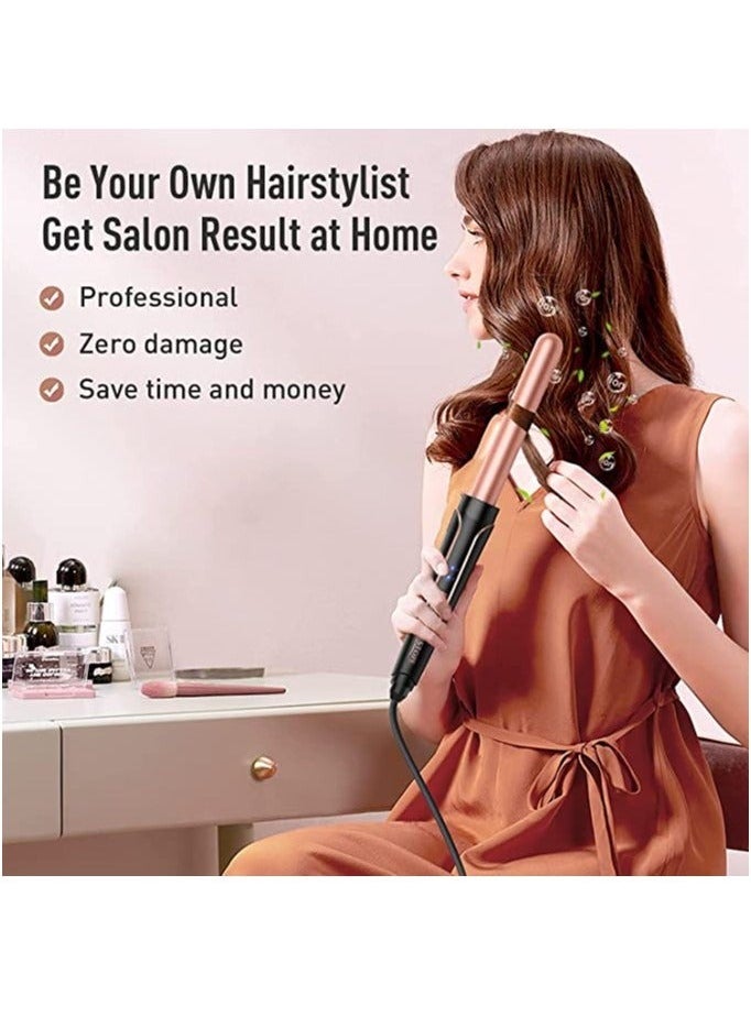 RedMapleTEK - 5-IN-1 Hair Curler Iron, Professional Curling Wand Set, Instant Heat Up Hair Curler with 5 Interchangeable Ceramic Barrels (9-32mm),Hair Curler with Fast Heating Up,With Heat Protective Glove &2 Clips - Image 1
