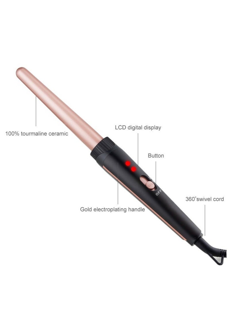 RedMapleTEK - 5-IN-1 Hair Curler Iron, Professional Curling Wand Set, Instant Heat Up Hair Curler with 5 Interchangeable Ceramic Barrels (9-32mm),Hair Curler with Fast Heating Up,With Heat Protective Glove &2 Clips - Image 1