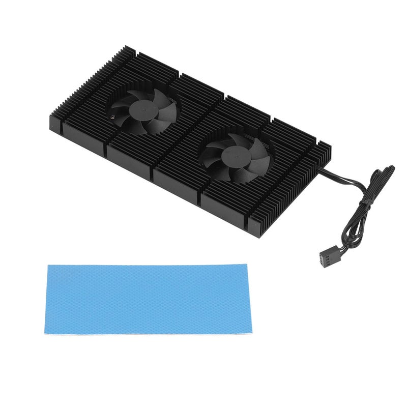 Dual PWM Fan VRAM Heatsink with 0.5mm Pad Adjustable Speed Backplane Memory Cooler for 3080 3070 - Image 2