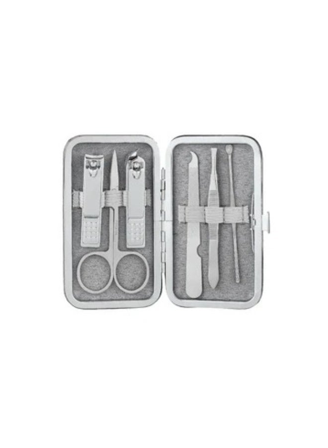 Trendiva 6-Piece Stainless Steel Manicure Pedicure Kit – Portable Nail Care Grooming Set with Nail Cutter, Scissors, Tweezers & Nail File – Compact Travel Case - Image 4