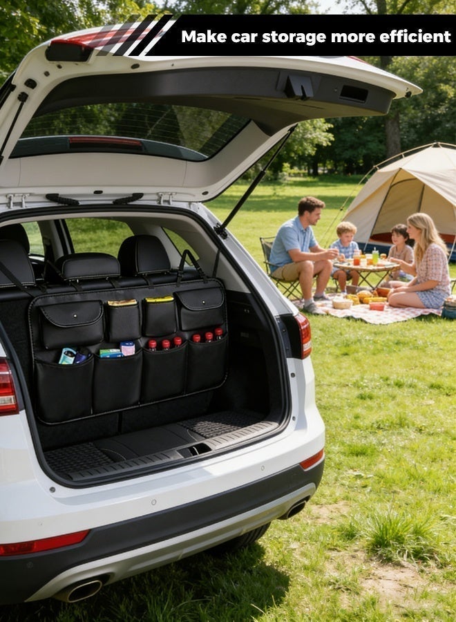 Arabayt Car trunk storage bag, seat back storage bag, multi-functional car mesh storage bag, rear seat storage bag - Image 4