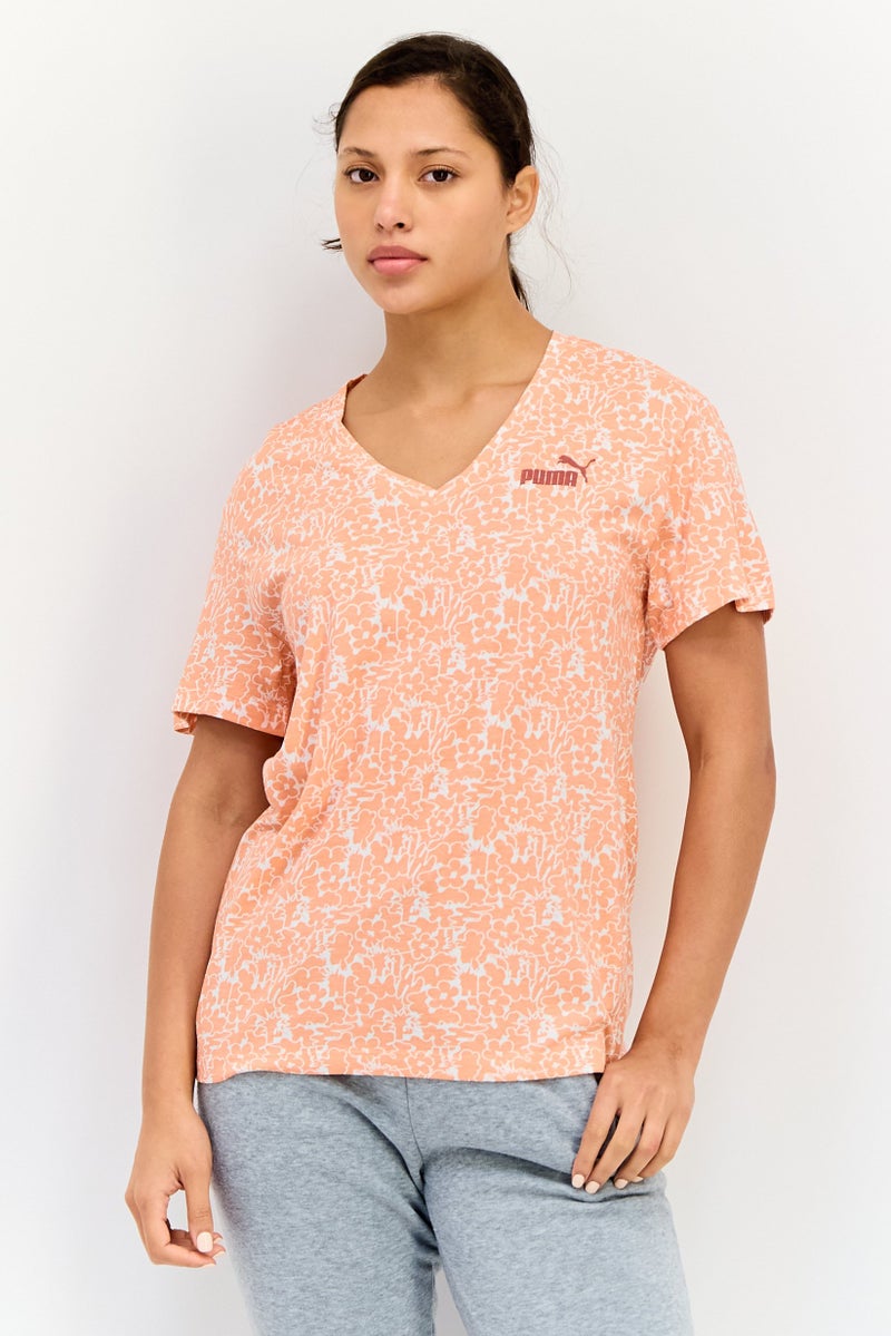 PUMA Women Relaxed Fit Short Sleeves Outdoor T-Shirt, Multicolor - Image 1