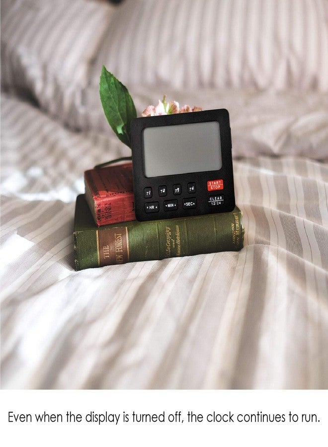 Jayron Desktop Digital Countdown Timer Kitchen Timer Stopwatch,Counting,Magnetic Hanging Hole Loud Alarm for Wedding Retired lab Homework Exercise Sports Fitness Work Cooking(Black) - Image 4