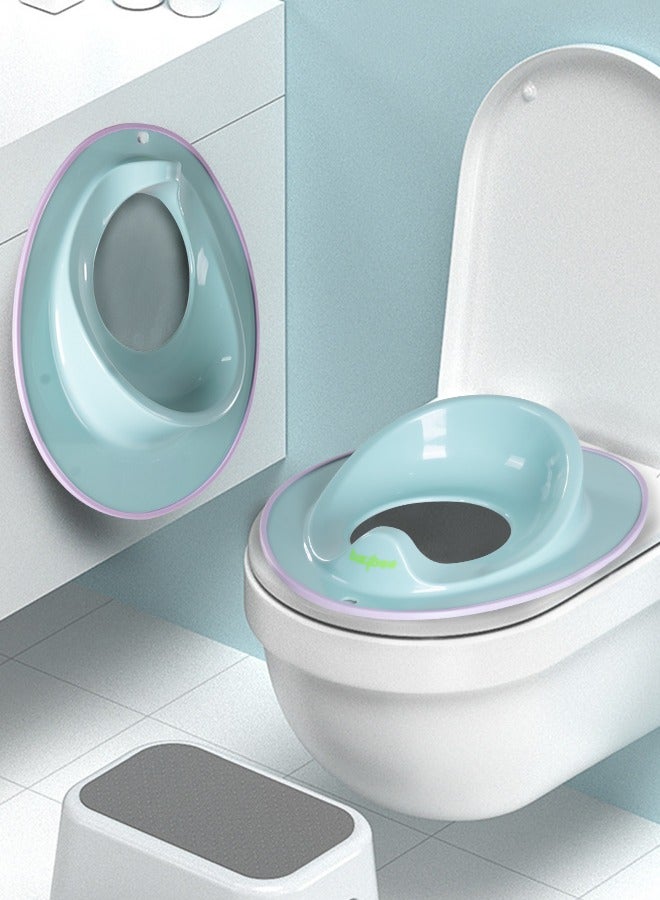 بيبي مقعد المرحاض للأطفال من بايبي تايني تريك | كرسي مقعد تدريب الأطفال على المرحاض، يناسب المراحيض الدائرية والبيضاوية، غير قابل للانزلاق مع مقعد واقي من الرذاذ للأطفال من سن 1 إلى 8 سنوات للأطفال والأولا - Image 1