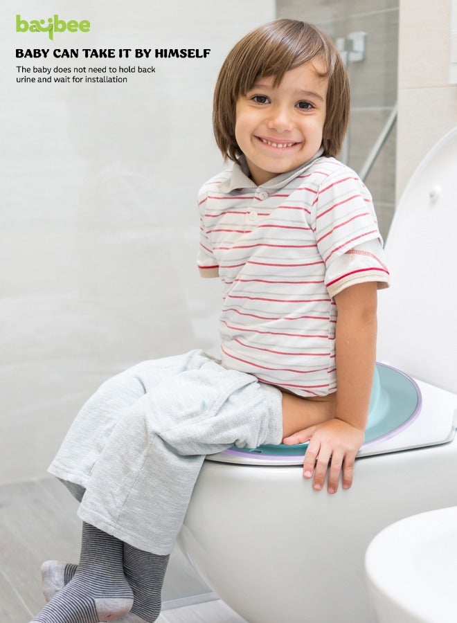 بيبي مقعد المرحاض للأطفال من بايبي تايني تريك | كرسي مقعد تدريب الأطفال على المرحاض، يناسب المراحيض الدائرية والبيضاوية، غير قابل للانزلاق مع مقعد واقي من الرذاذ للأطفال من سن 1 إلى 8 سنوات للأطفال والأولا - Image 4