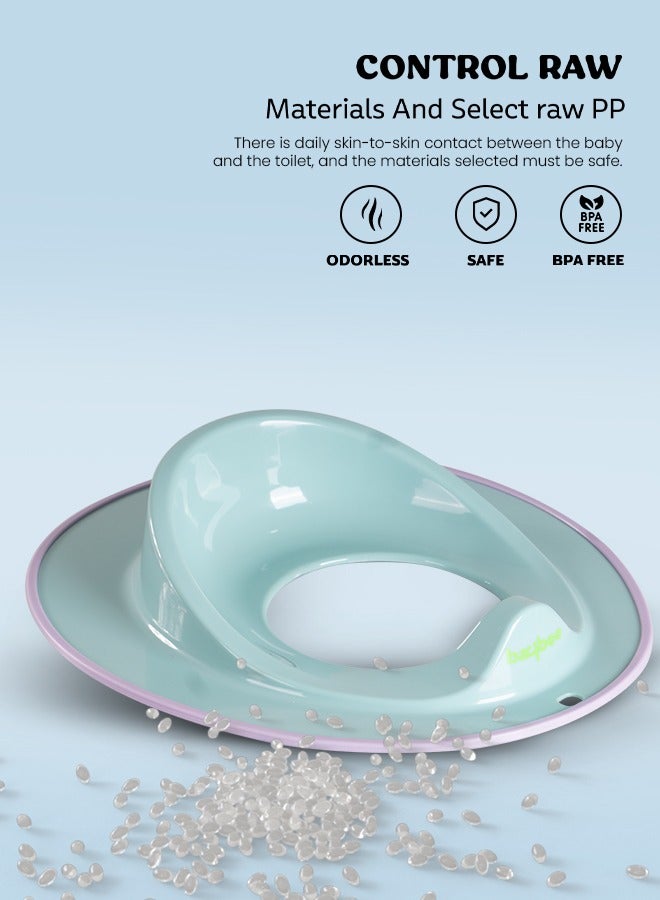 بيبي مقعد المرحاض للأطفال من بايبي تايني تريك | كرسي مقعد تدريب الأطفال على المرحاض، يناسب المراحيض الدائرية والبيضاوية، غير قابل للانزلاق مع مقعد واقي من الرذاذ للأطفال من سن 1 إلى 8 سنوات للأطفال والأولا - Image 5