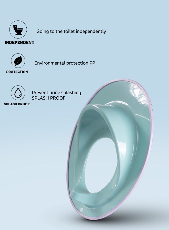 بيبي مقعد المرحاض للأطفال من بايبي تايني تريك | كرسي مقعد تدريب الأطفال على المرحاض، يناسب المراحيض الدائرية والبيضاوية، غير قابل للانزلاق مع مقعد واقي من الرذاذ للأطفال من سن 1 إلى 8 سنوات للأطفال والأولا - Image 3