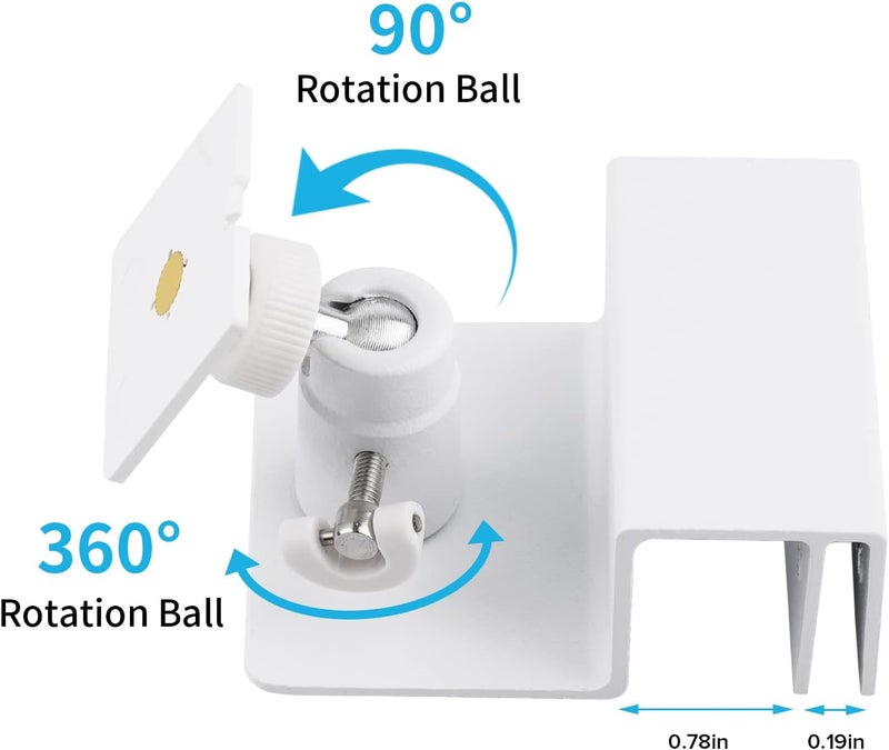 ALERTCAM Gutter Mount for Ring Solar Panel, Adjustable Weatherproof Aluminum Alloy Mount Bracket, Perfect Angle to Get Adequate Sunlight (White) - Image 3