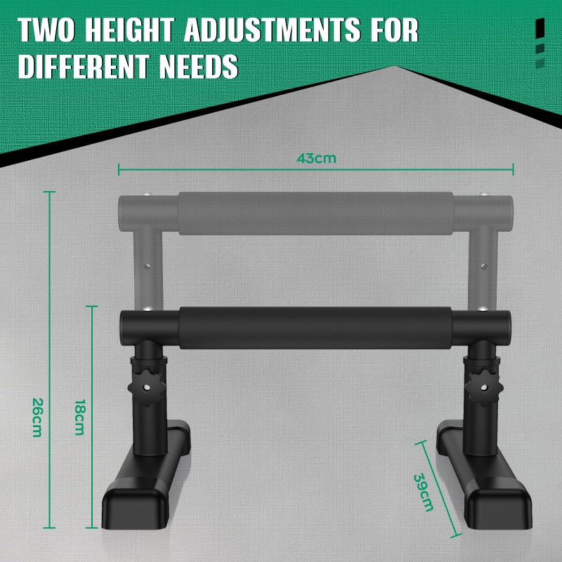 IMAYCC Parallettes Bars, Adjustable 7.5" and 10.6" High Push Up Bars Strength Training For Handstands, Full Planche & Dips, Calisthenic, Gymnastic, Push Up Stands Handle for Floor Workouts Calisthenics Equipment - Image 3
