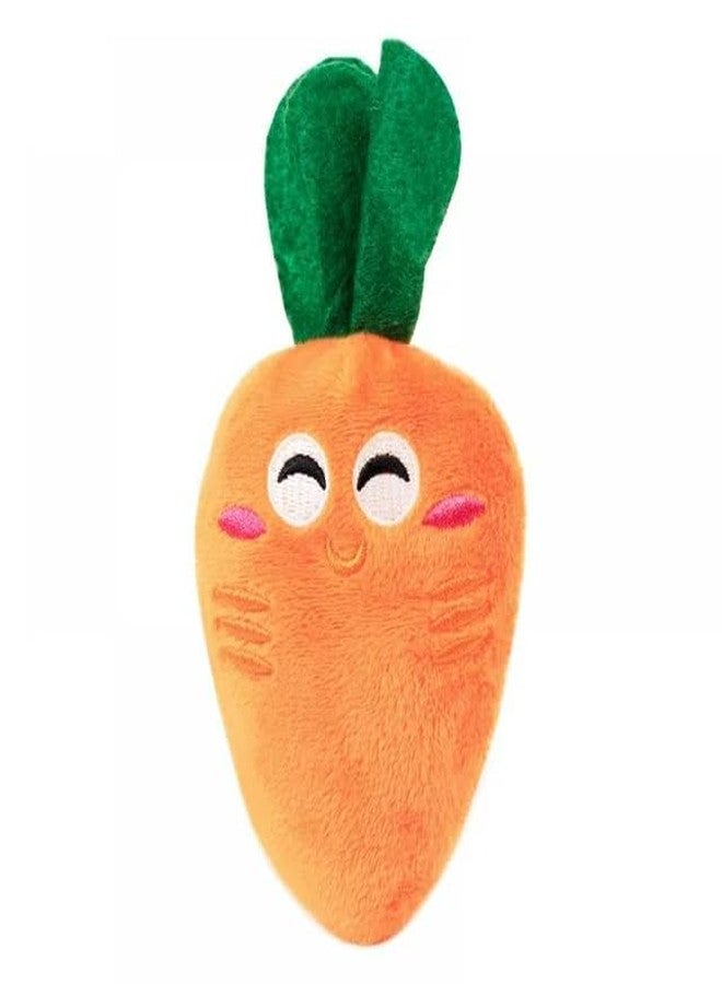 Junfamilee 1Pc Orange Soft Dog Toys Cute Carrot Plush Chew Squeaker Sound Pet Puppy Supplies Plush Dog and Cat Toys with Multi-Squeaks ，Dogs Squeak Toys - Image 1