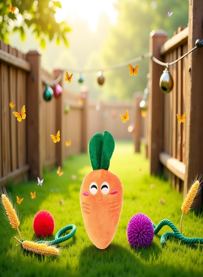 Junfamilee 1Pc Orange Soft Dog Toys Cute Carrot Plush Chew Squeaker Sound Pet Puppy Supplies Plush Dog and Cat Toys with Multi-Squeaks ，Dogs Squeak Toys - Image 3