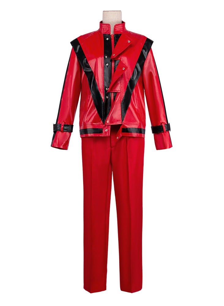 MJ Cosplay Costume Sparkly Stage Performance Outfit Multiple Children Sizes for Dance Show - Image 1