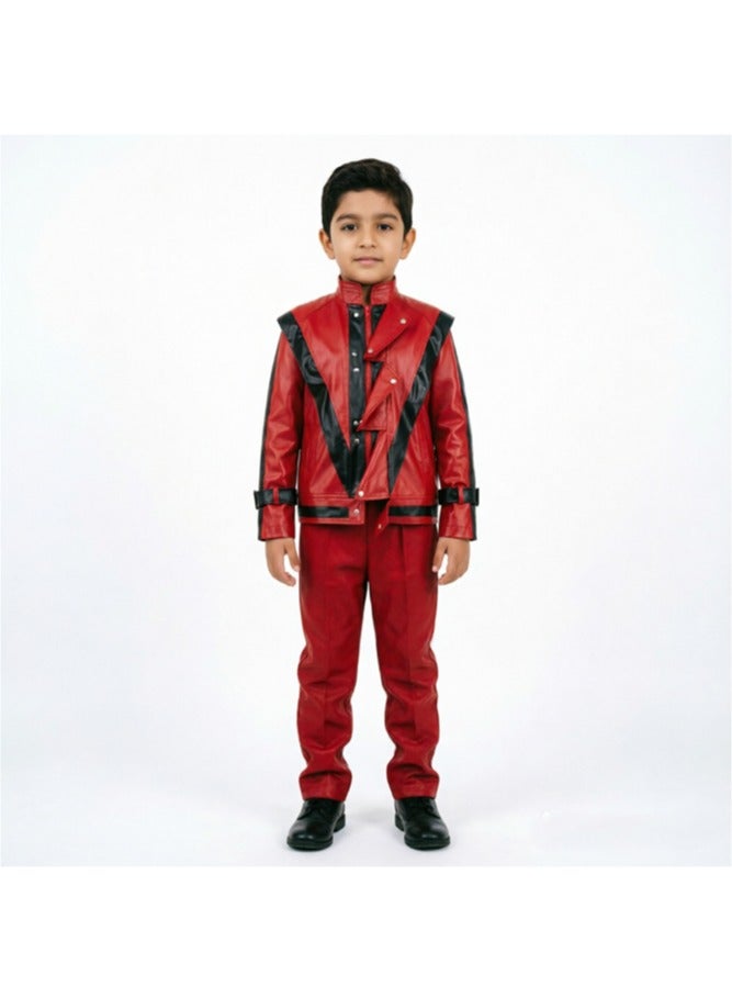 MJ Cosplay Costume Sparkly Stage Performance Outfit Multiple Children Sizes for Dance Show - Image 3