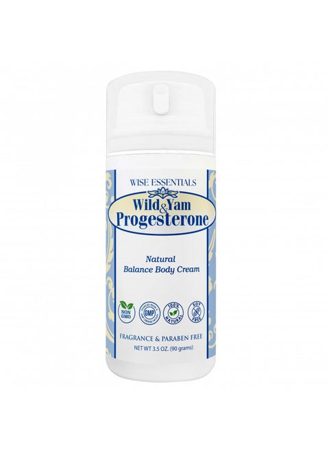 Progesterone Cream from Wild Yam | Bioidentical | for Menopause & Menstrual Support | Paraben Free, plus Phytoestrogens Chaste Tree Berry Black Cohosh, Dong Quai, Fragrance Free 2 in 1 3.5 oz