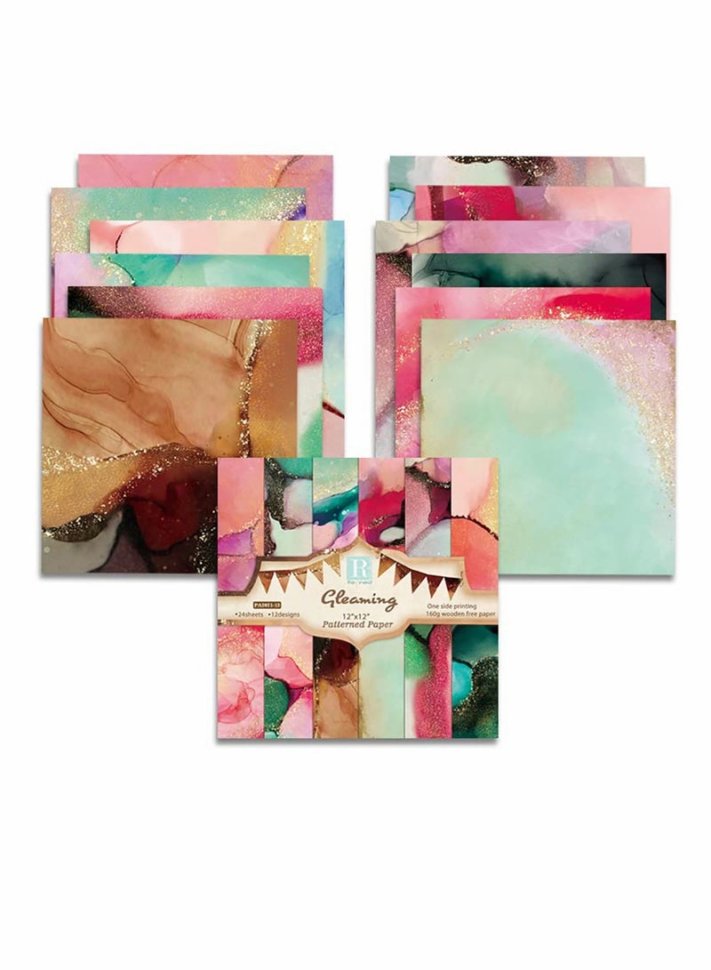 DIY Scrapbooking Paper - 24 Sheets of Creative Journaling Material for Scrapbooking and Craft Projects - Image 1