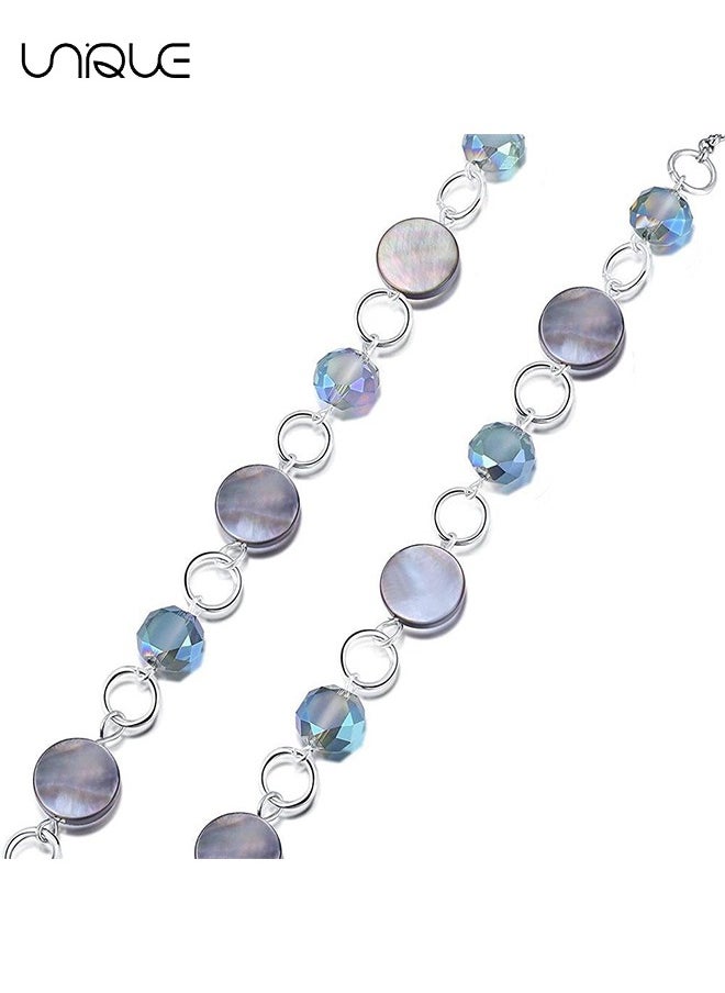 Unique Eyeglass Chain, Fashion Eyewear Retainer Strap Holder Cord, Sunglasses Holder Necklace, Face Covering Beaded Lanyard, Reading Eyeglass Necklace, Eyeglass Lanyard, Neck Cord Strap for Women  - Image 3